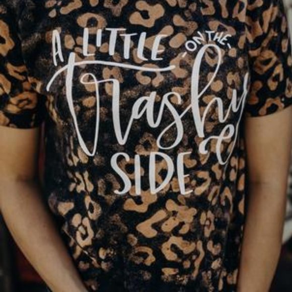 Whiskey Kiss Tops - LITTLE ON THE TRASHY SIDE Handmade Graphic Tee
